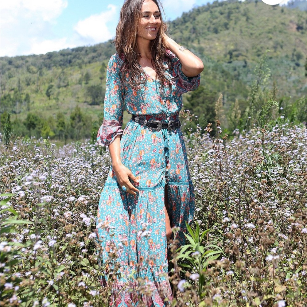 Tulle & Batiste Jamawar rose maxi dress